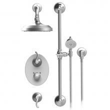 Rubinet T41ETLCHGD - Temperature Control Shower With Two Way Diverter & Shut-Off, With One Seperate Volume Control,