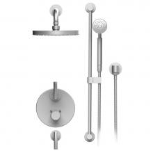 Rubinet T41HOLBKBK - Temperature Control Shower With Two Seperate Volume Controls, Lasalle Shower Head, Bar, Integral S