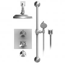 Rubinet T41HXCSNSN - Temperature Control Shower With Two Seperate Volume Controls, Shower Head, Bar, Integral Supply &a