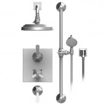 Rubinet T41HXLABMABM - Temperature Control Shower With Two Seperate Volume Controls, Shower Head, Bar, Integral Supply &a