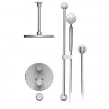 Rubinet T42HORBBBB - Temperature Control Shower With Two Seperate Volume Controls, Lasalle Shower Head, Bar, Integral S