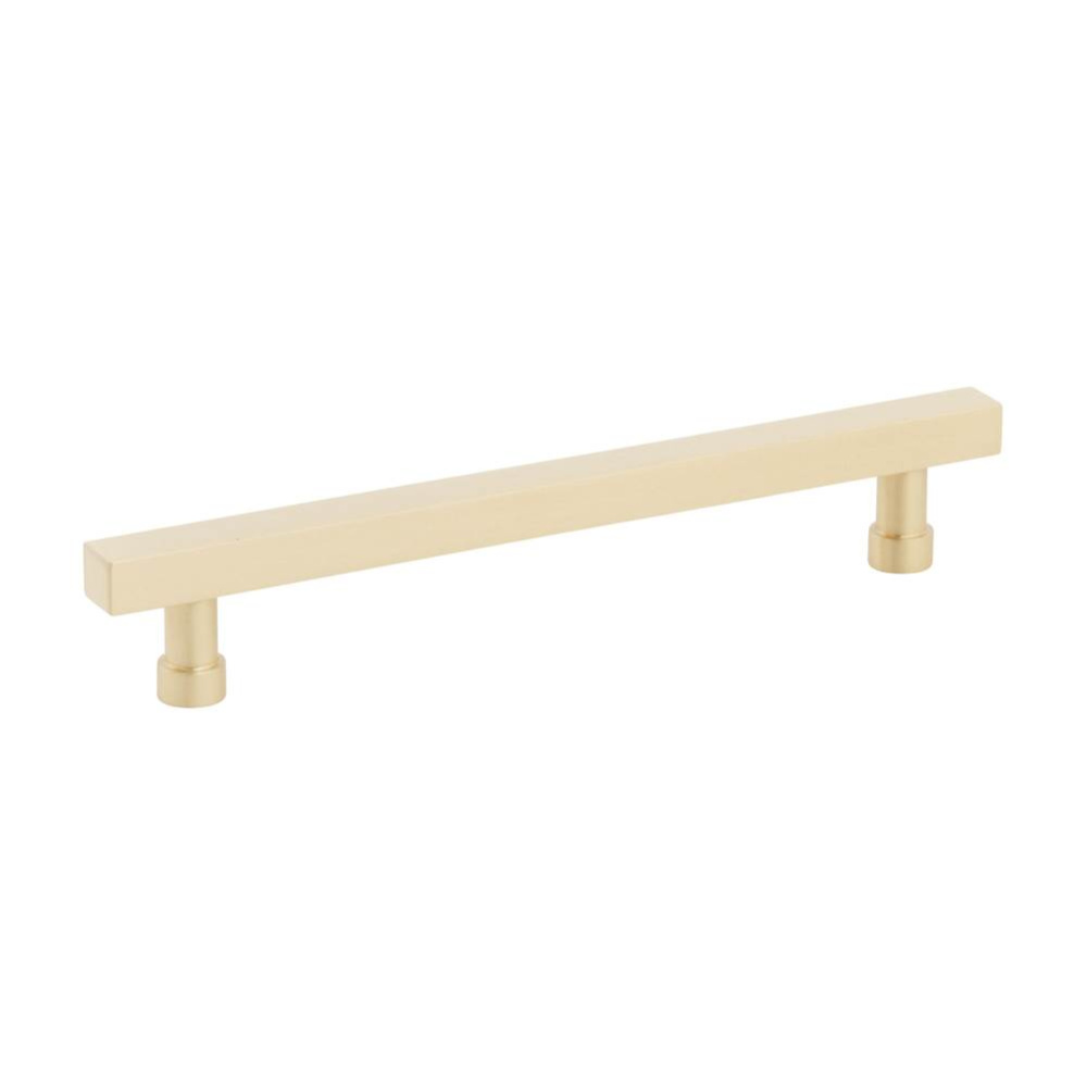 NOHO, Cabinet Pull, Square, 6'' cc, Satin Brass