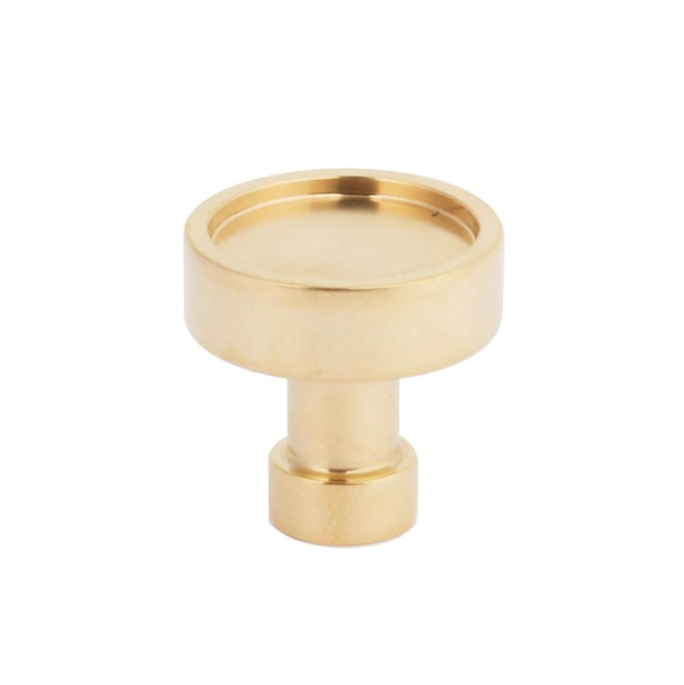 NOHO, Cabinet Knob, Round, Unlacquered Brass