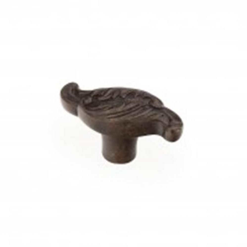 Knob, Oblong, Dark Glaze, 7/8'' x 2'' dia