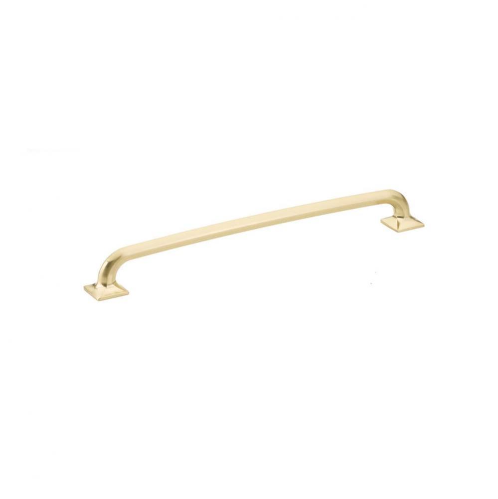 Pull, Square Bases, Signature Satin Brass, 10'' cc