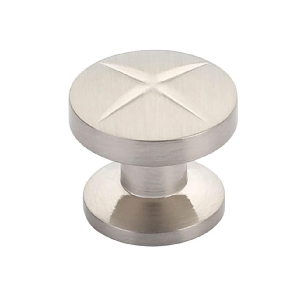 Knob, Brushed Nickel, 1-3/8'' dia