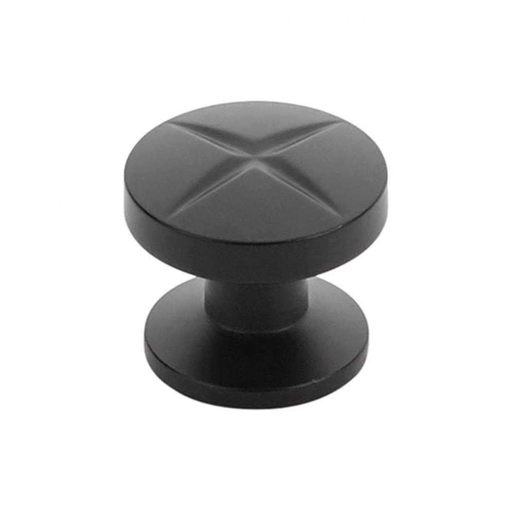 Knob, Matte Black, 1-3/8'' dia