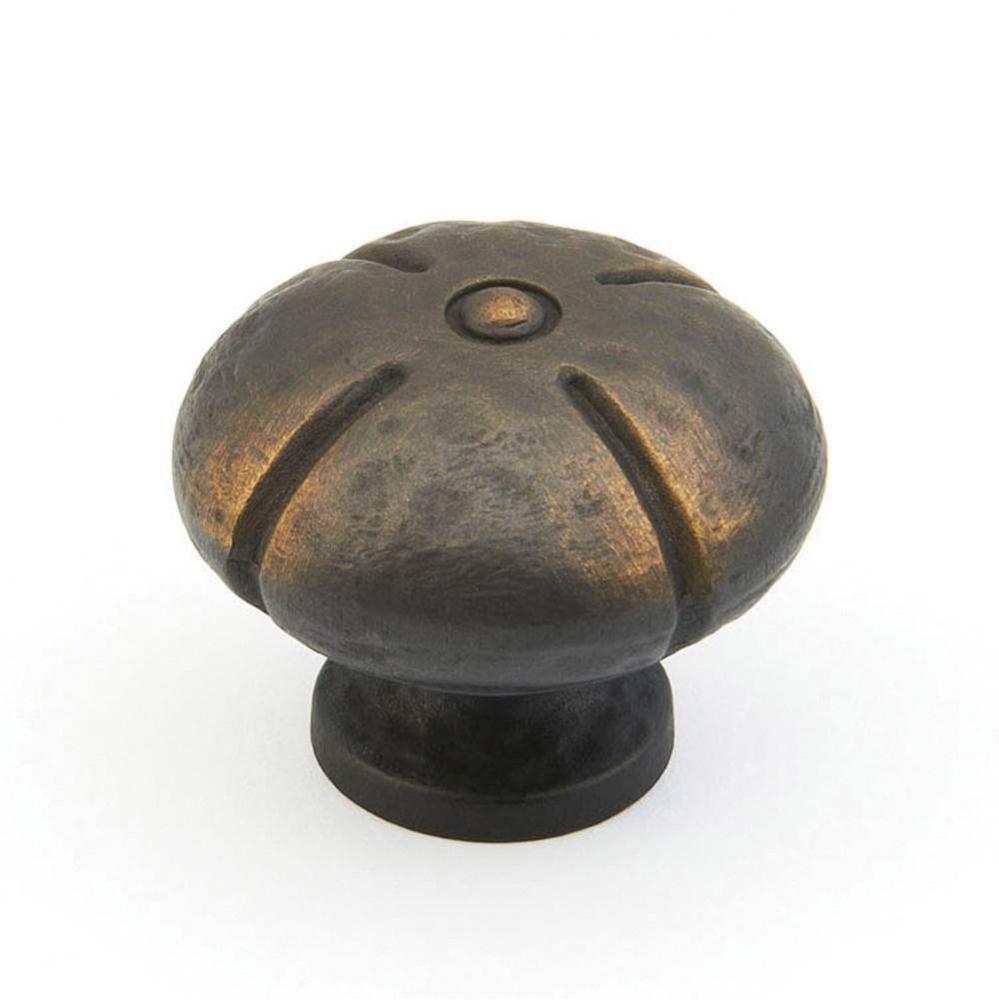 Knob, Round, Ancient Bronze, 1-3/8'' dia