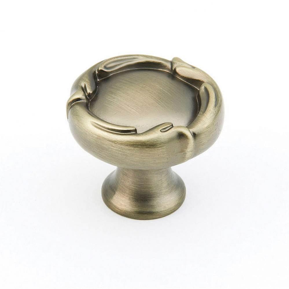 Knob, Round, Antique Nickel, 1-5/16'' dia