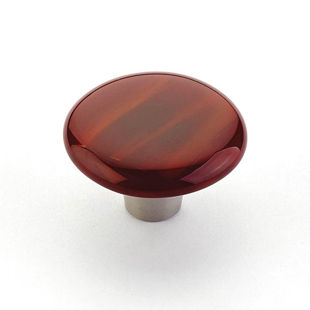 Knob, Round, Scarlet Silk, 1-1/2'' dia