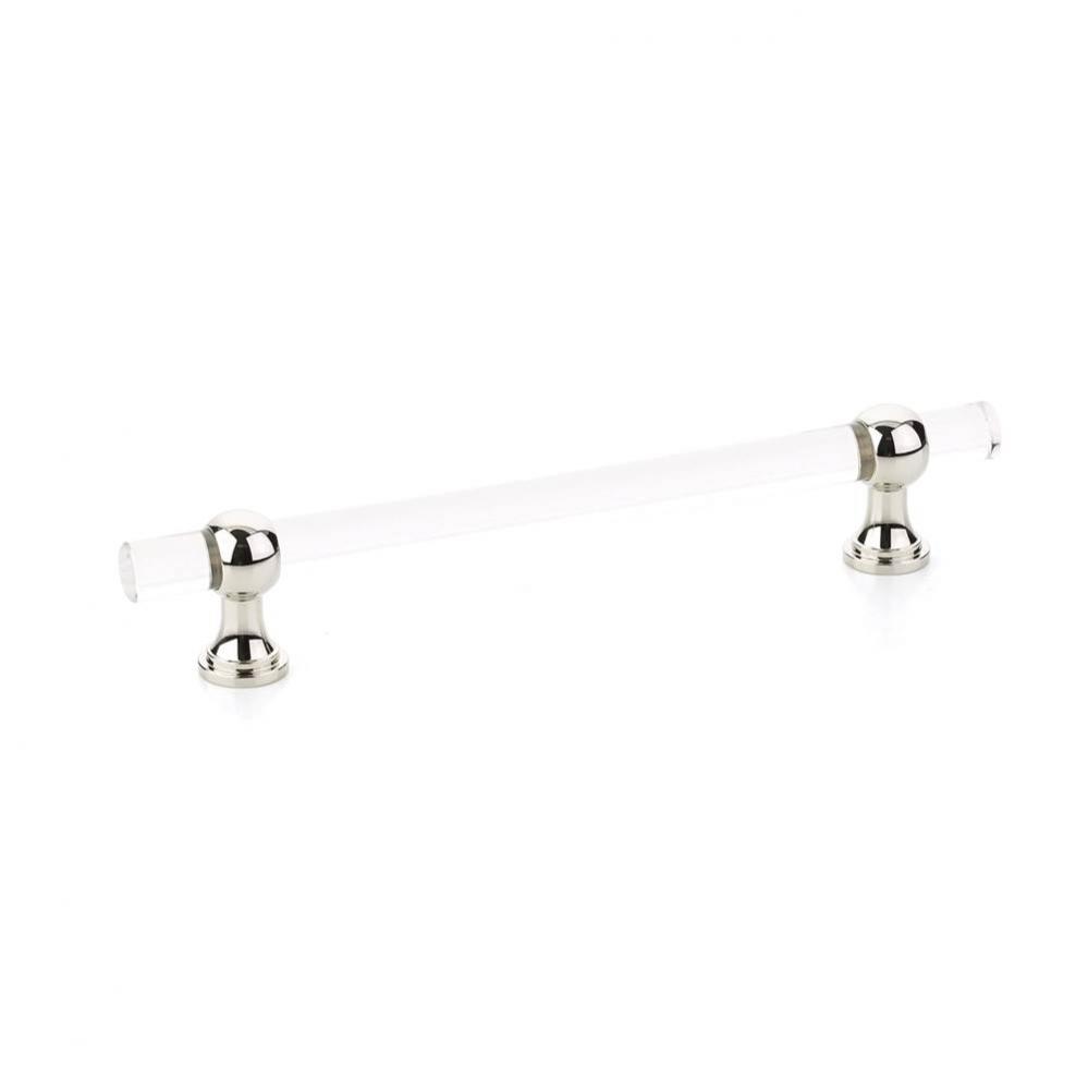 Pull, Adjustable Clear Acrylic, Polished Nickel, 6'' cc