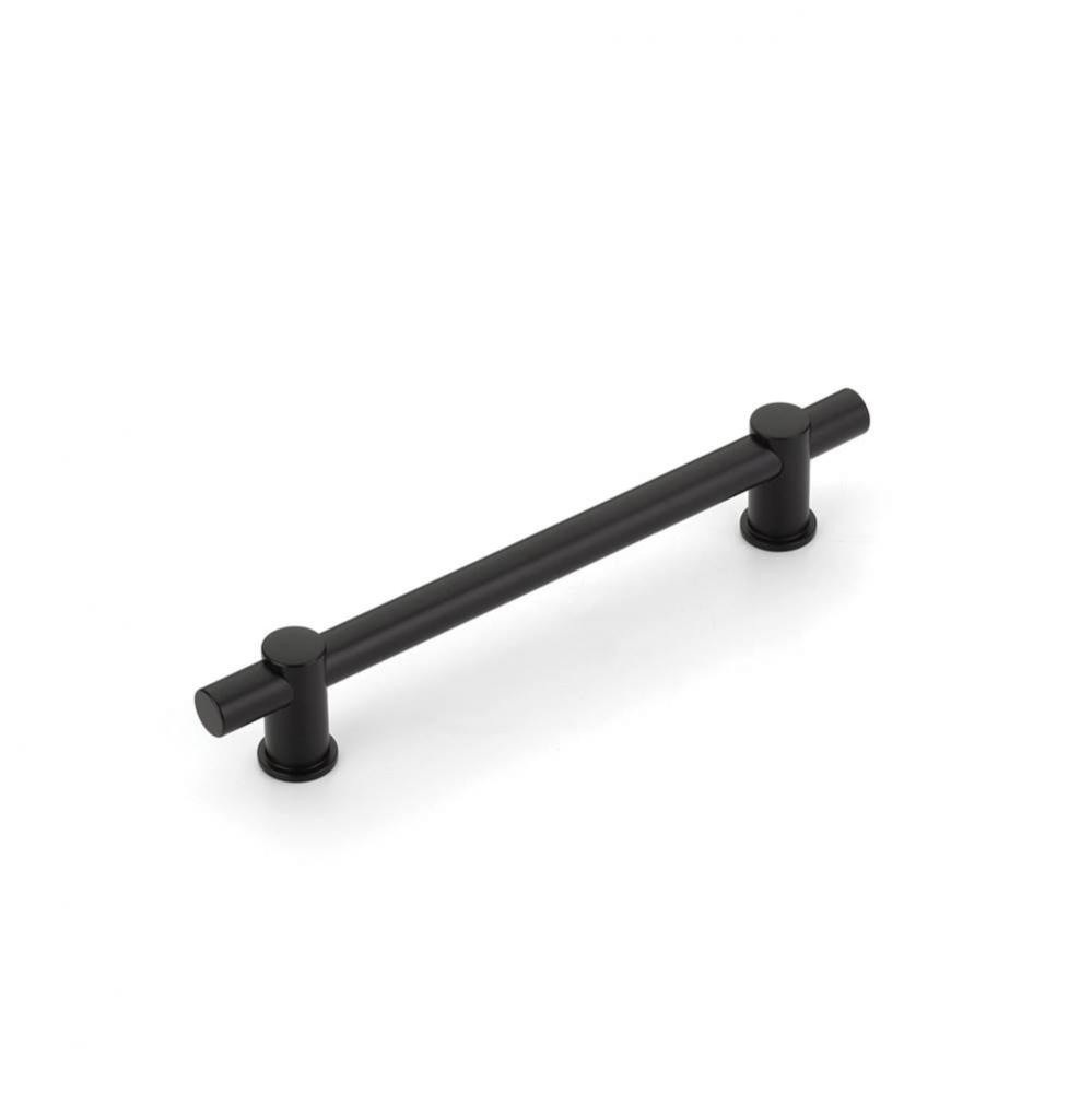 Fonce Bar Pull, 6'' cc with Matte Black Bar and Satin Brass stems