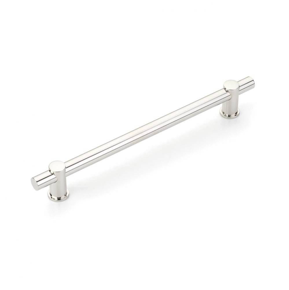 Fonce Bar Pull, 8'' cc with Polished Nickel