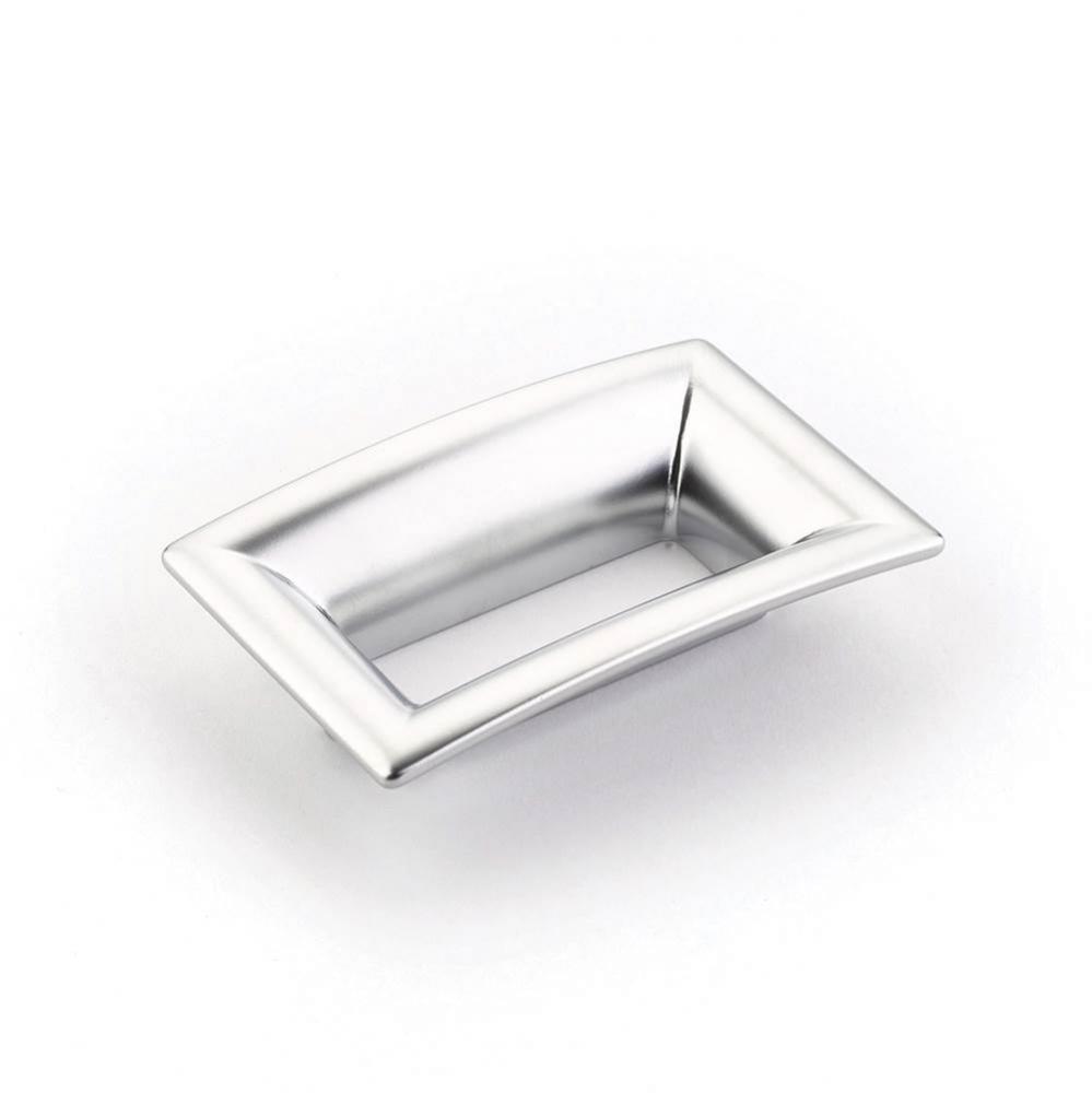 Pull, Flared Rectangle,  Matte Chrome, 64 mm cc