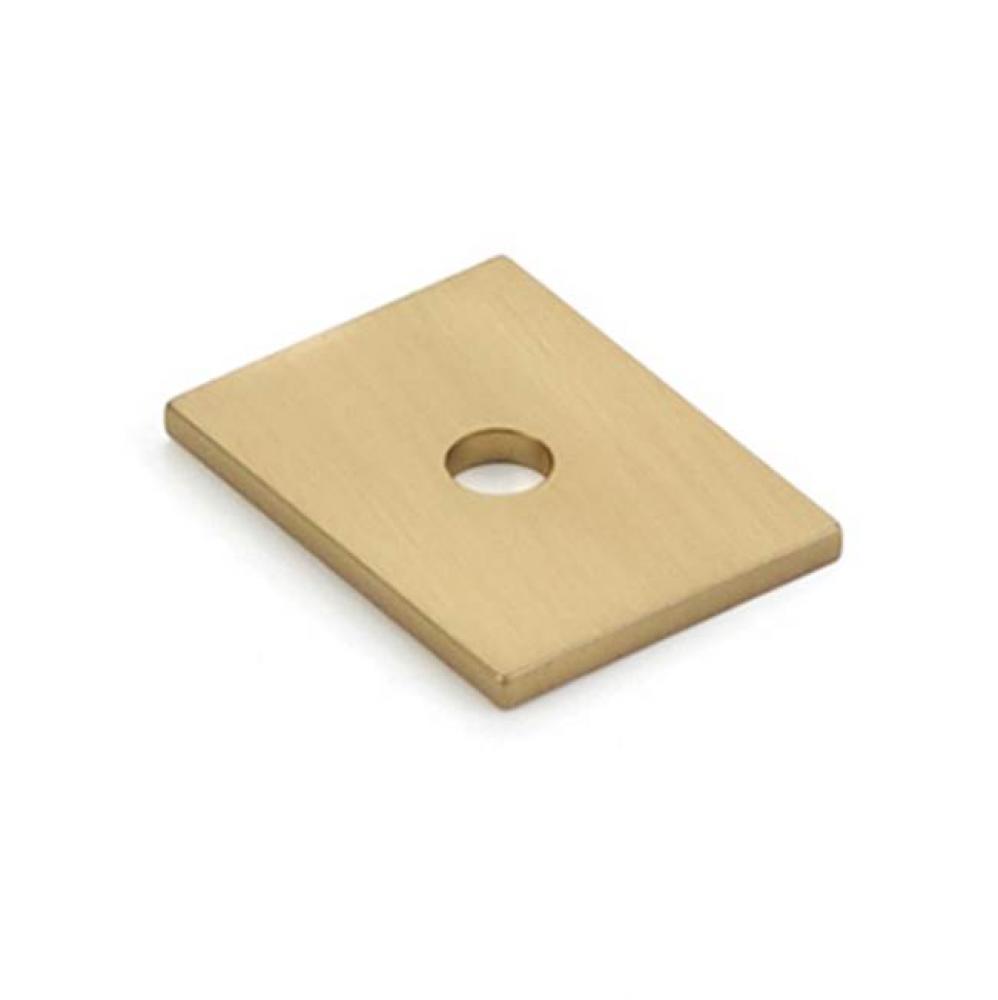 Pub House, Backplate for Knob, Signature Satin Brass, 1''