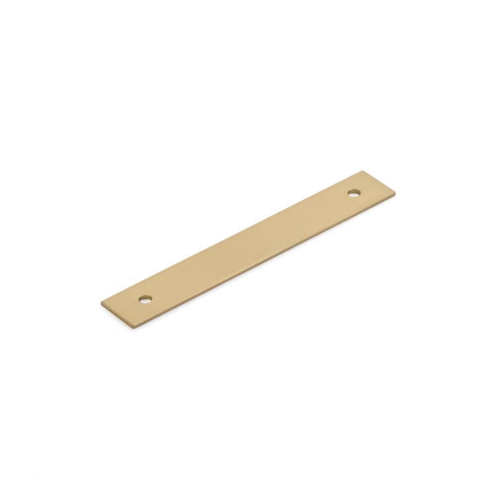 Pub House, Backplate for Pull, Signature Satin Brass, 3-1/2'' cc