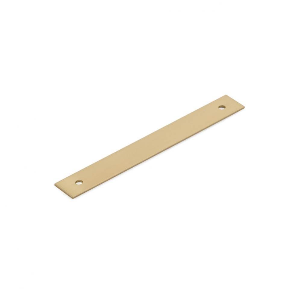 Pub House, Backplate for Pull, Signature Satin Brass, 5'' cc