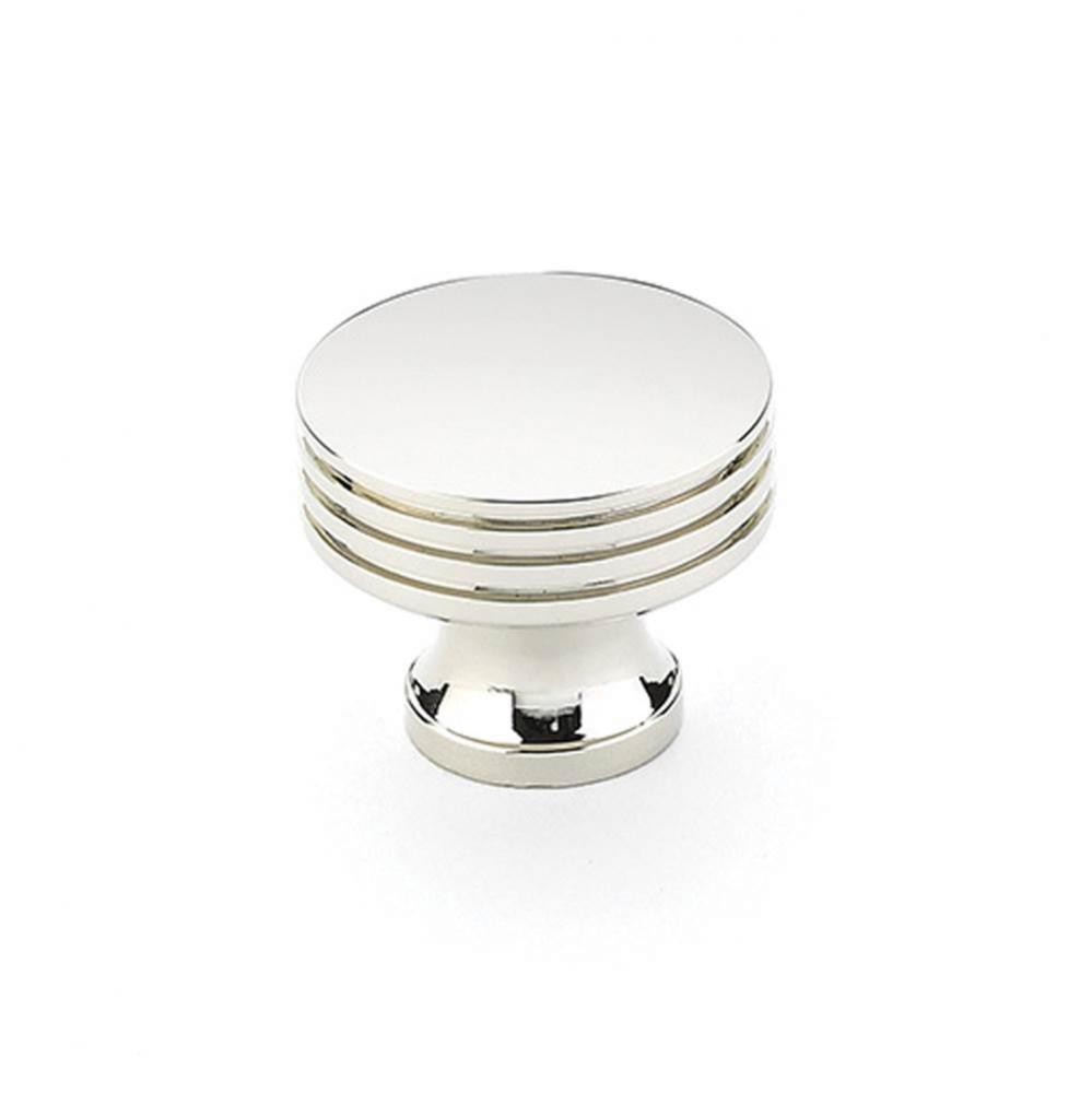 Knob, Round, Polished Nickel, 1-1/4'' dia