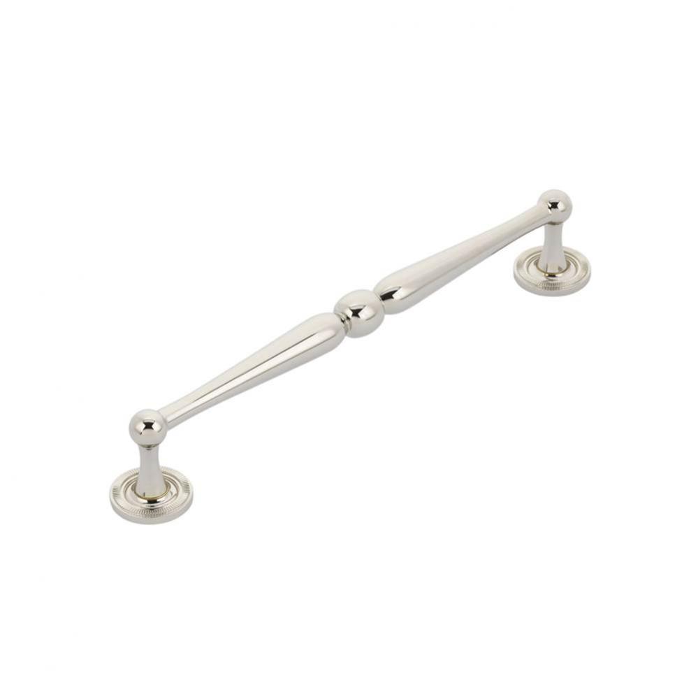 Pull, Knurled Footplate, Polished Nickel, 8'' cc