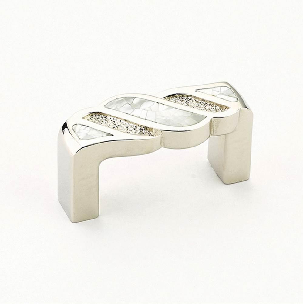 Pull, Mother of Pearl, Polished Nickel, 1-3/4'' cc