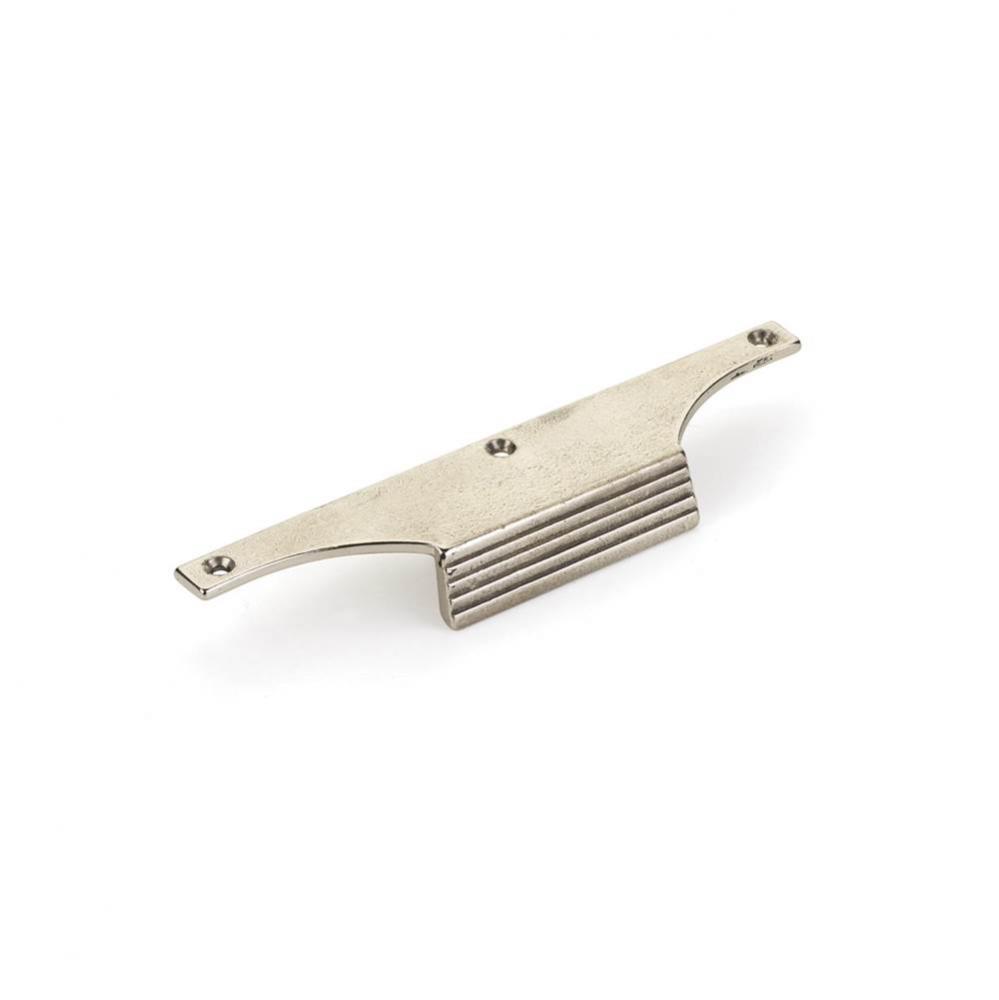 Edge Pull, Polished White Bronze, 3-1/2'' cc, 8'' Overall