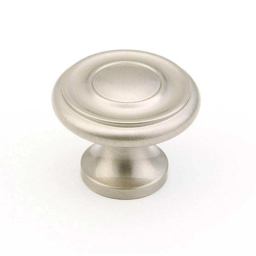 Knob, Satin Nickel, 1-1/4'' dia