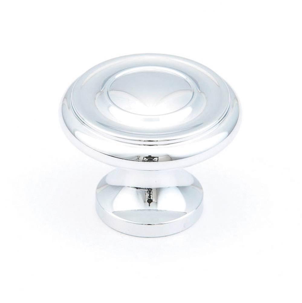 Knob, Polished Chrome, 1-1/4'' dia