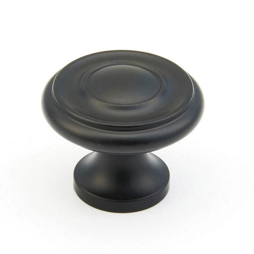 Knob, Flat Black, 1-1/4'' dia