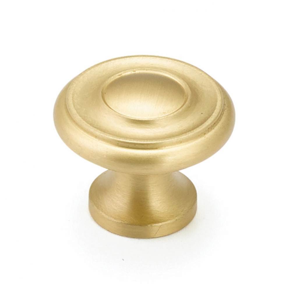 Knob, Satin Brass, 1-1/4'' dia