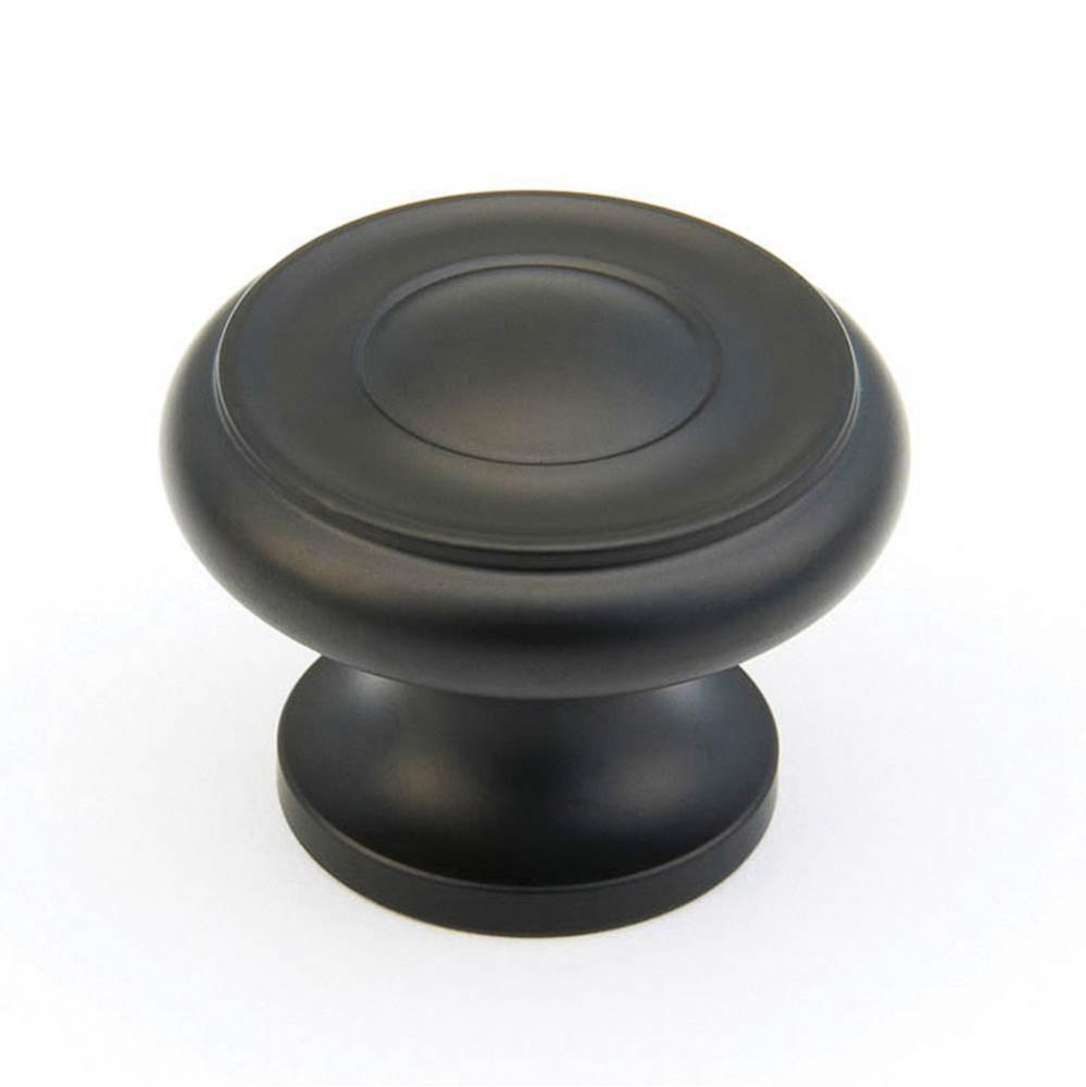 Knob, Flat Black, 1-1/2'' dia