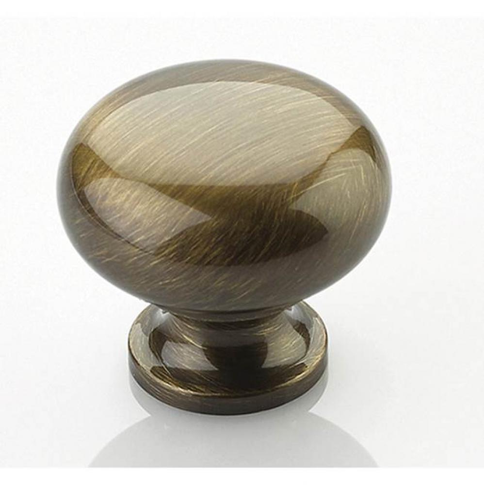 Knob, Antique Brass, 1-1/4'' dia