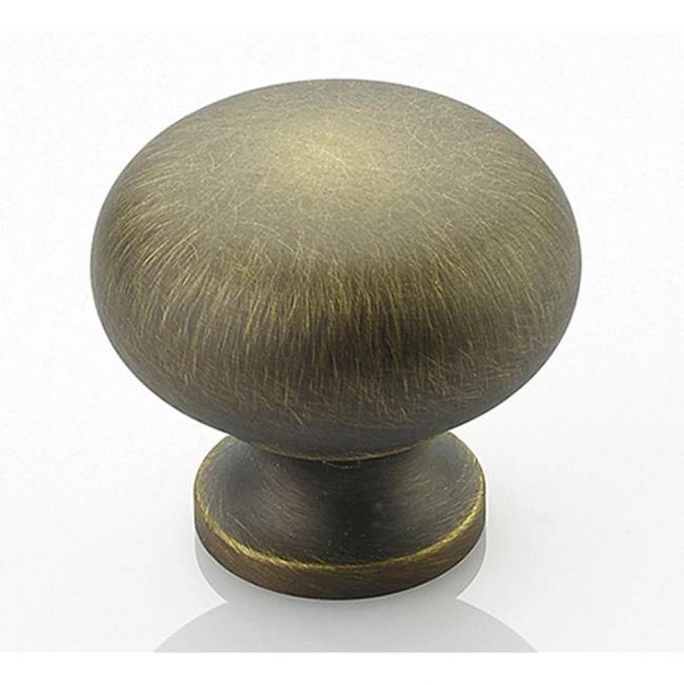 Knob, Antique Light Brass, 1-1/4'' dia