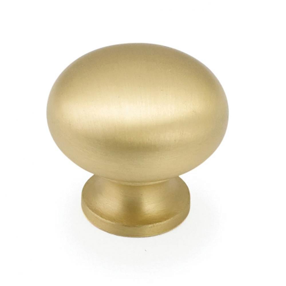 Knob, Satin Brass, 1-1/4'' dia