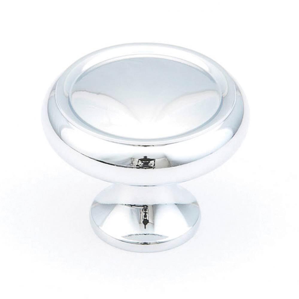 Knob, Polished Chrome, 1-1/4'' dia
