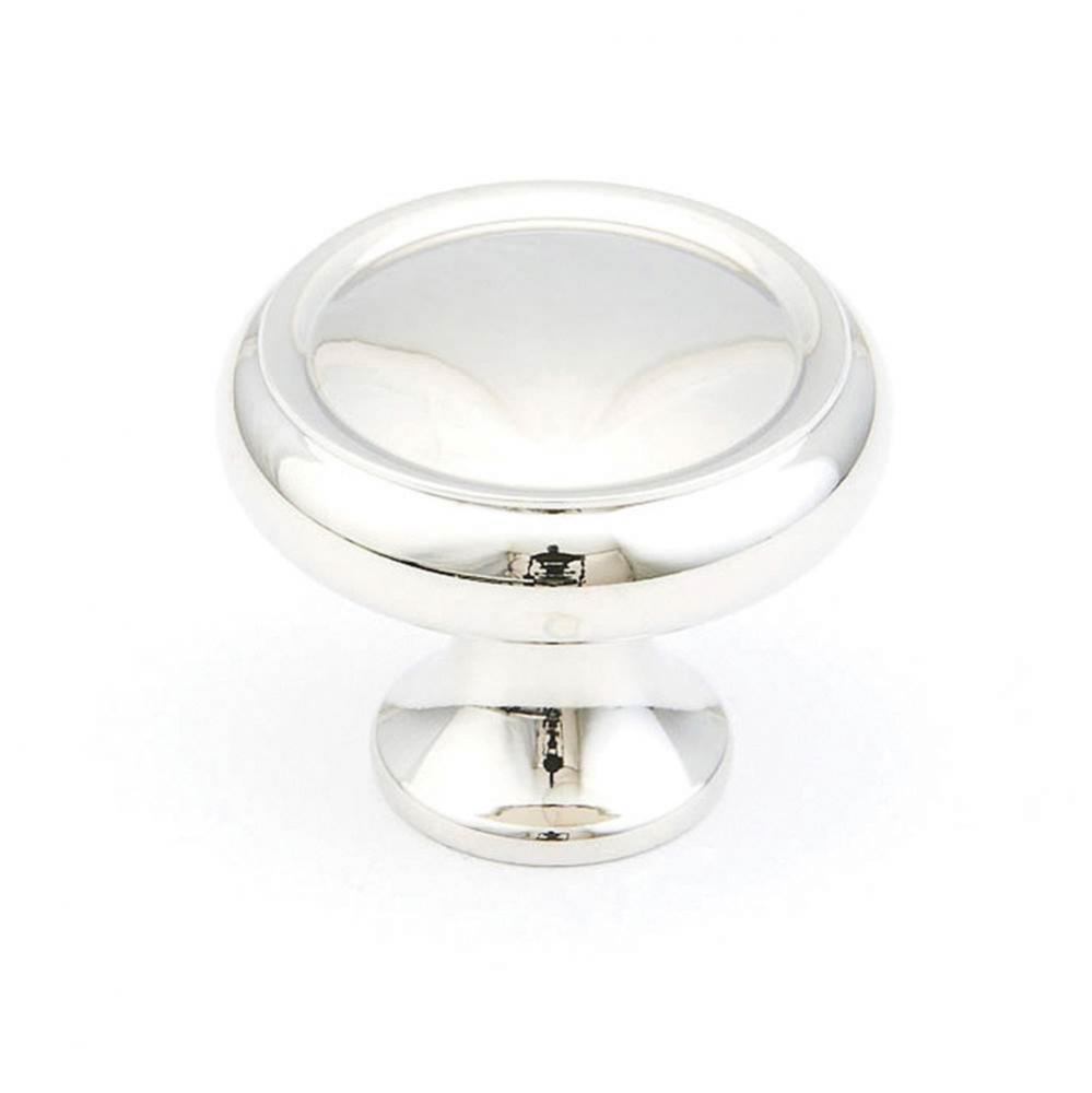 Knob, Polished Nickel, 1-1/4'' dia