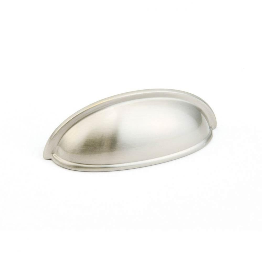 Cup Pull, Satin Nickel, 3'' cc