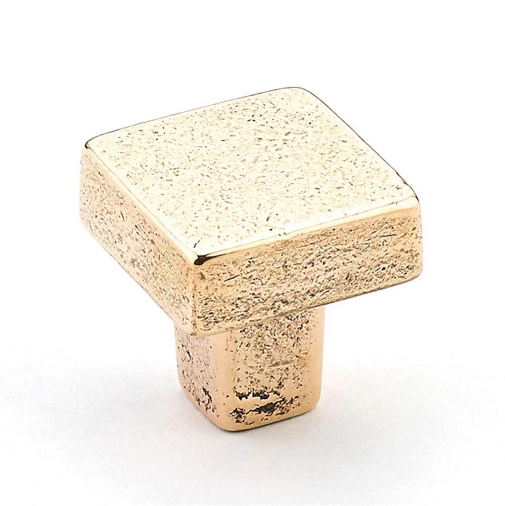 Knob, Square, Natural Bronze, 1-1/4'' dia