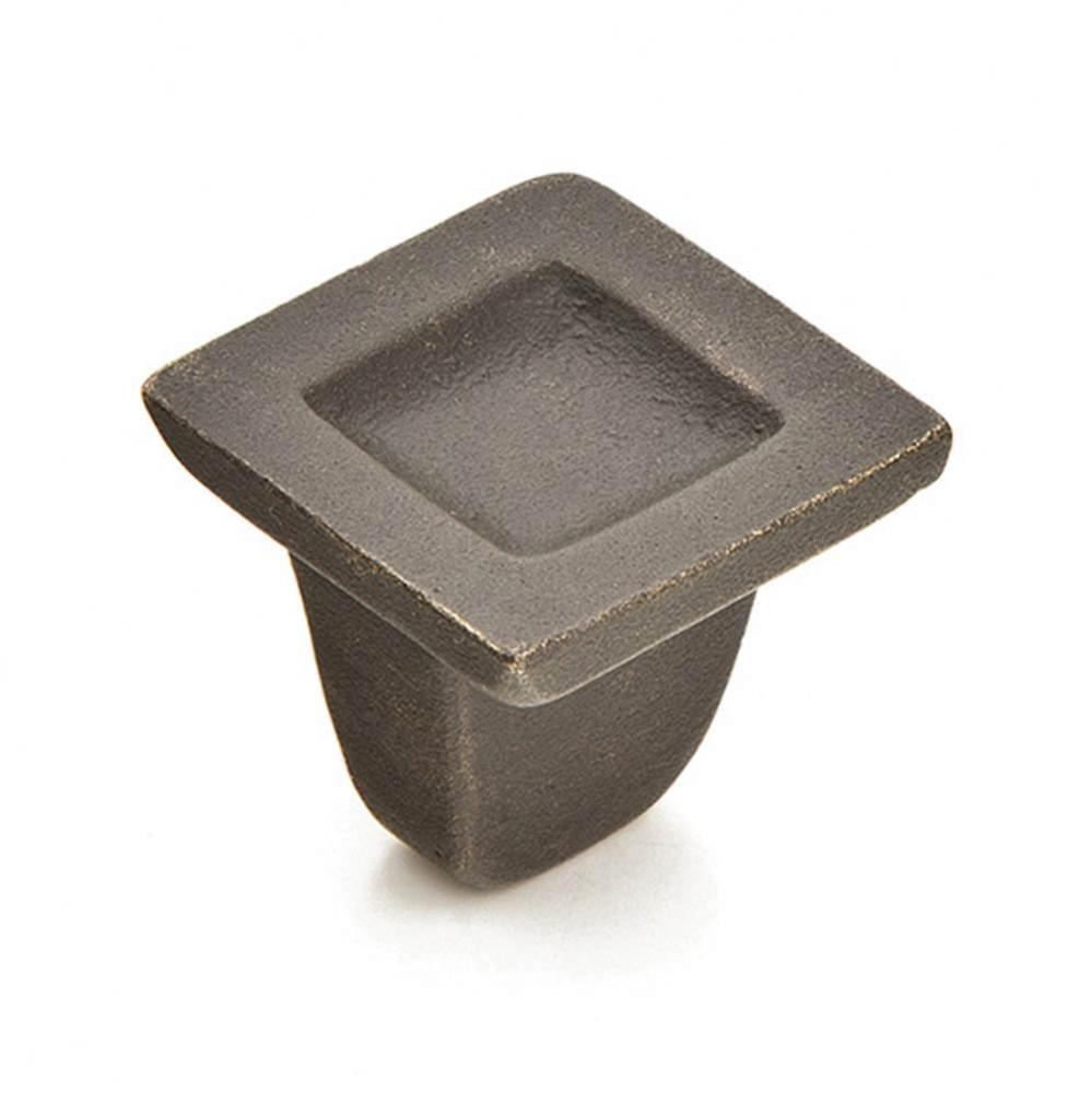 Knob, Square, Black Bronze 1-1/4''