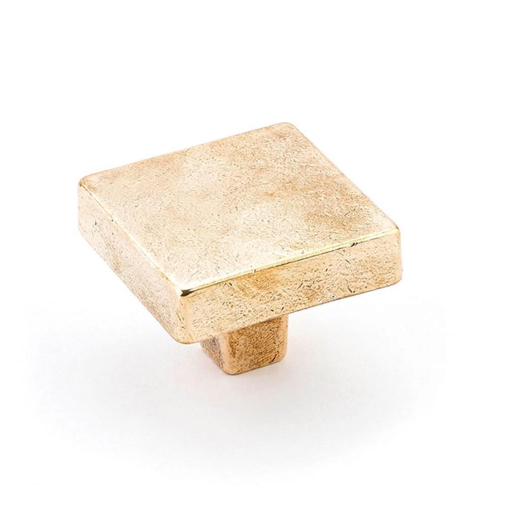 Knob, Square, Natural Bronze, 1-3/4'' dia