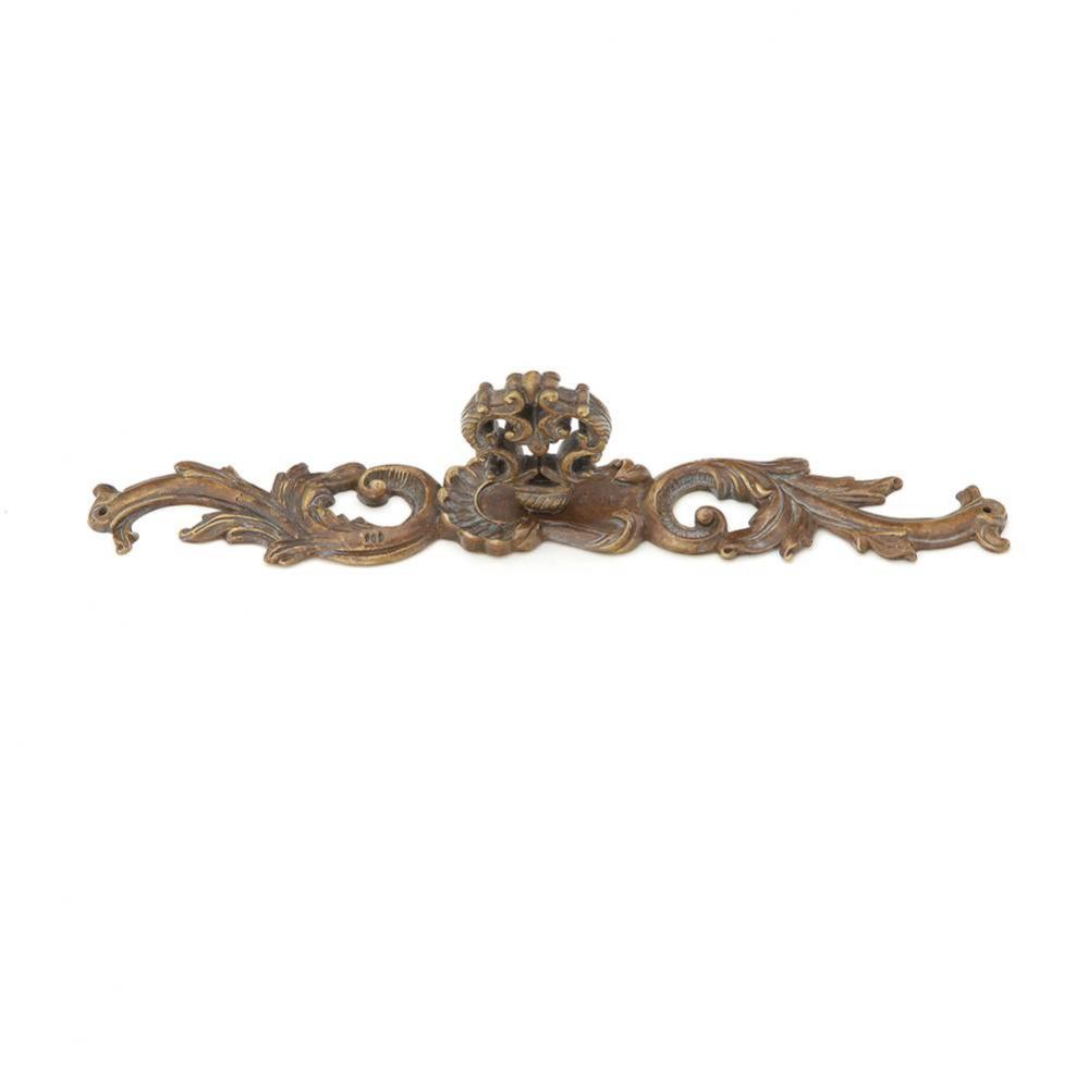 Knob with backplate, Monticello Brass, 7-3/8''