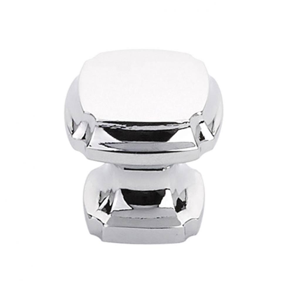Knob, Square, Polished Chrome, 1-3/8'' dia