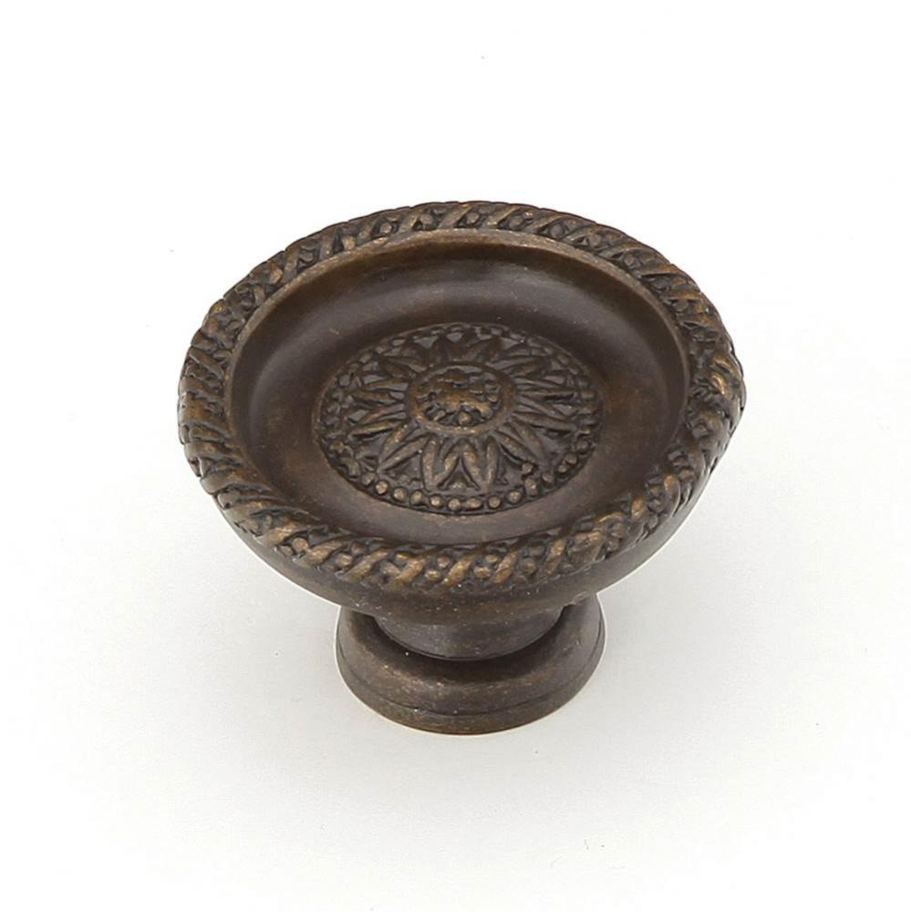 Knob, Dark Glaze, 1-1/2'' dia