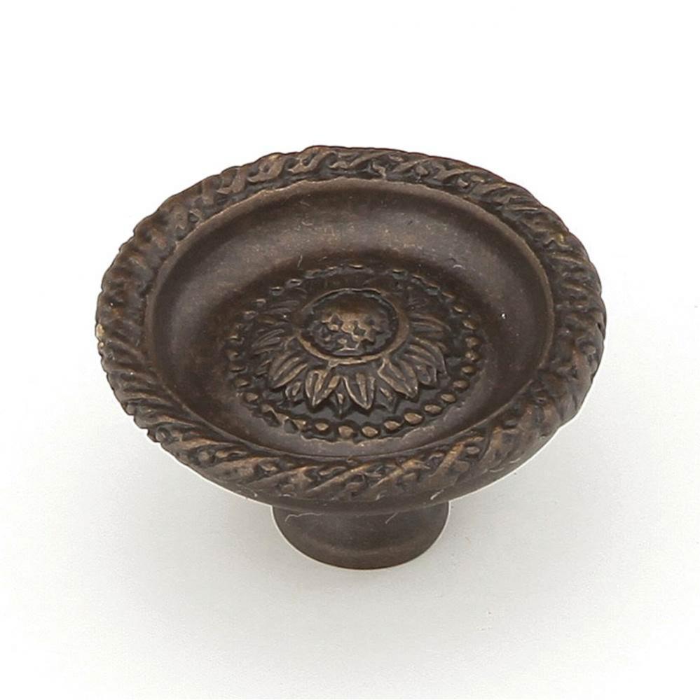 Knob, Dark Glaze, 1-3/8'' dia