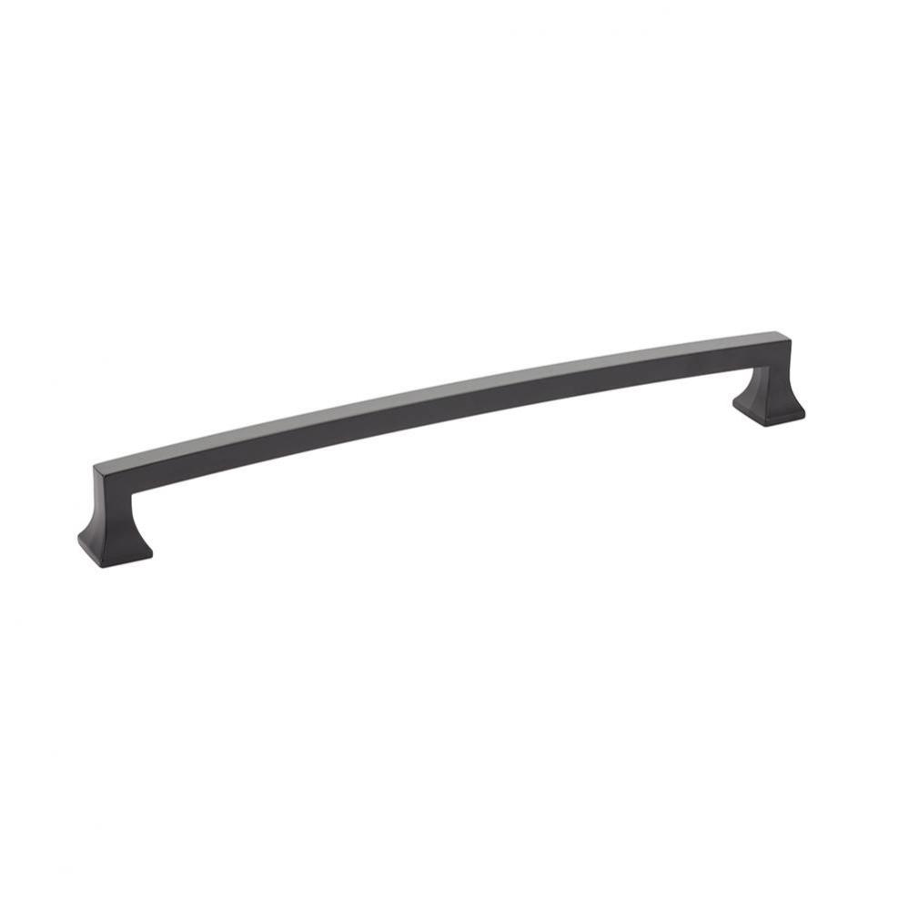 Appliance Pull, Arched, Matte Black, 15'' cc