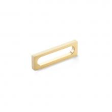 Schaub and Company 10032-US4 - Pull, Modern Oval Slot, Satin Brass, 3-1/2'' cc