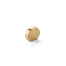 Schaub and Company 10040-VB - Knob, Modern Oval, Vintage Brass, 1'' Width, 7/8'' cc