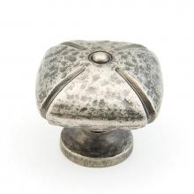 Schaub and Company 251-VN - Knob, Square, Vibra Nickel, 1-1/2'' dia