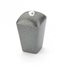 Schaub and Company 299-MSV - Knob, Milano Silver w/crystal, 1/2'' dia