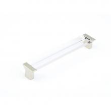 Schaub and Company 317-15 CL - Positano, Pull, Satin Nickel, Clear, 6-5/16'' cc