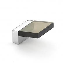 Schaub and Company 319-26 SM - Positano, Finger Pull, Polished Chrome, Smoke, 1/2'' cc